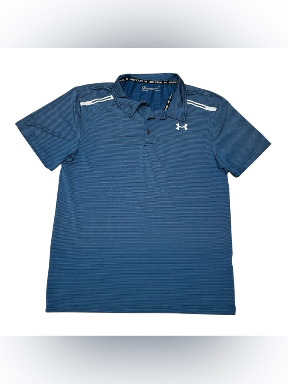 Under Armour HeatGear Mens Size L Compression Polo Golf Tennis Outdoor Walking